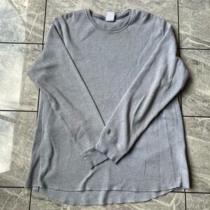 The North Face Men’s Gray Thermal Henley Long Sleeve CottonBlend Shirt Sz 2XL